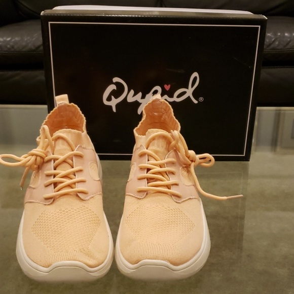 peach color sneakers